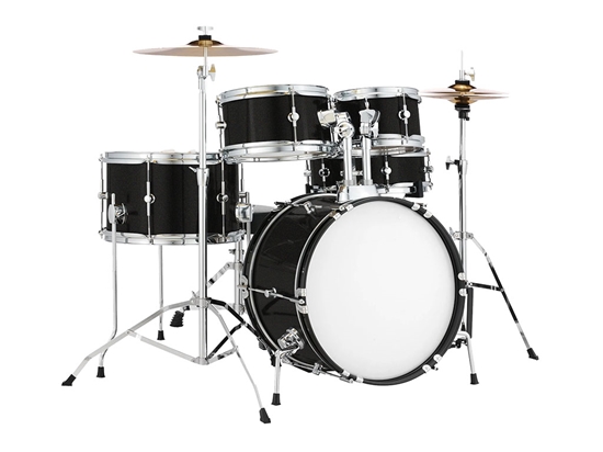 Rwraps Gloss Metallic Black Drum Kit Wrap