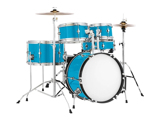 Rwraps Gloss Sky Blue Drum Kit Wrap