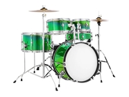 Rwraps Holographic Chrome Green Neochrome Drum Kit Wrap