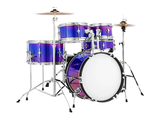 Rwraps Holographic Chrome Purple Neochrome Drum Kit Wrap