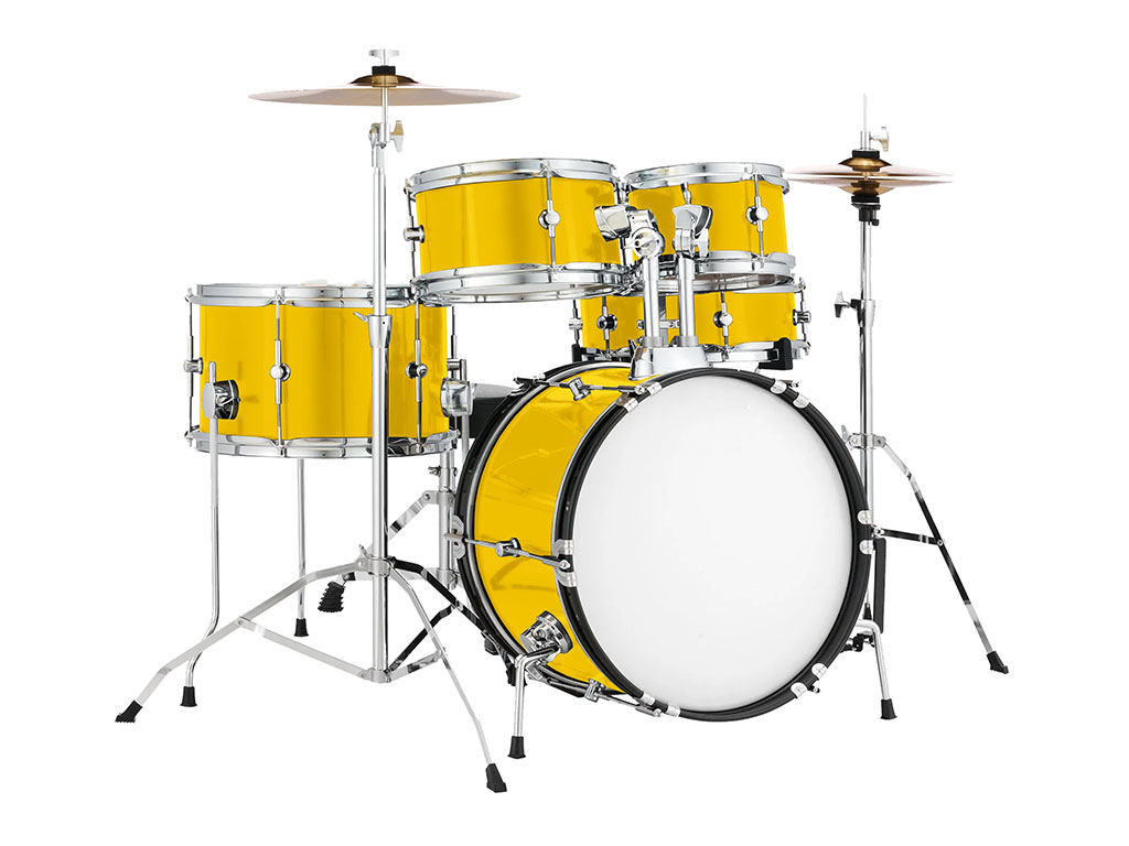 Rwraps Hyper Gloss Yellow Drum Kit Wrap