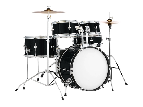 Rwraps Leather Black Drum Kit Wrap