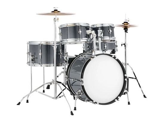 Rwraps Matte Chrome Dark Gray Fog (Metallic) Drum Kit Wrap