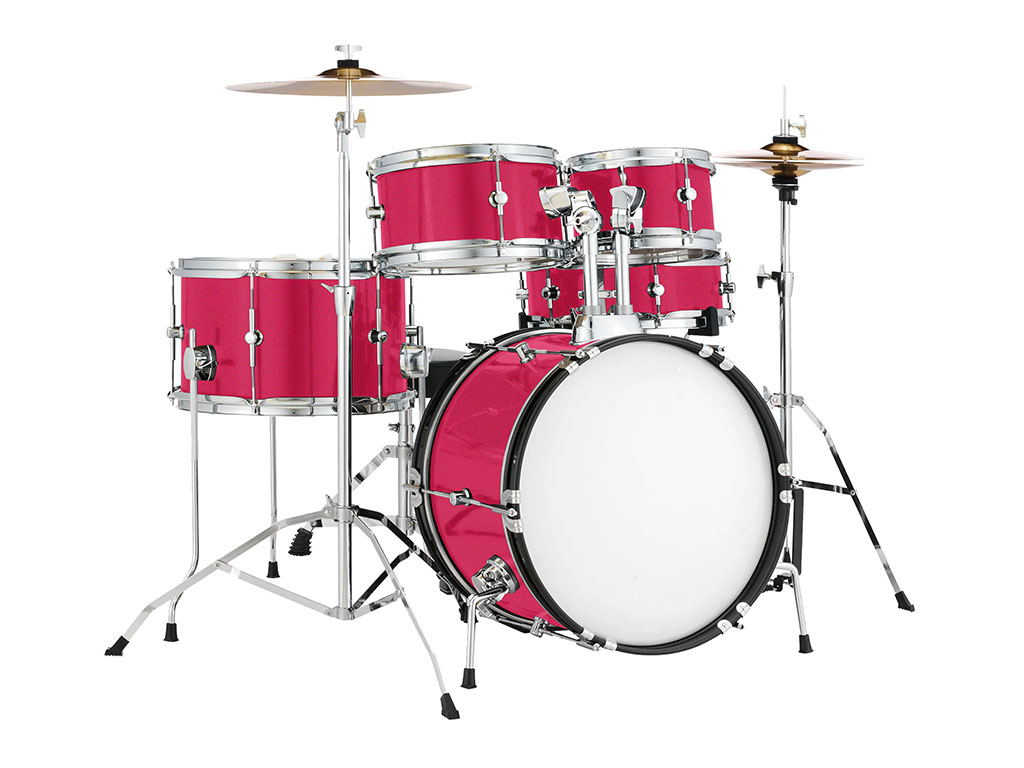 Rwraps Satin Metallic Pink Drum Kit Wrap