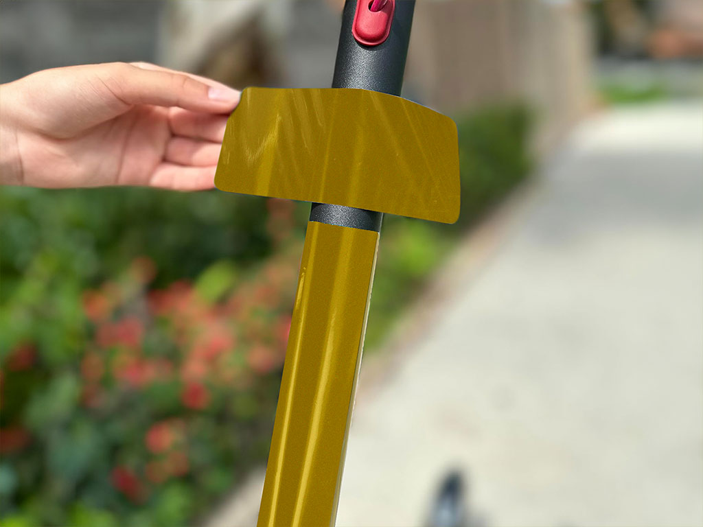 3M 2080 Satin Bitter Yellow Electric Kick-Scooter Wraps