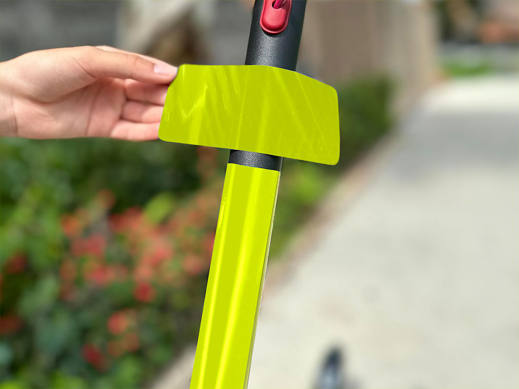 3M 1080 Satin Neon Fluorescent Yellow Electric Kick-Scooter Wraps