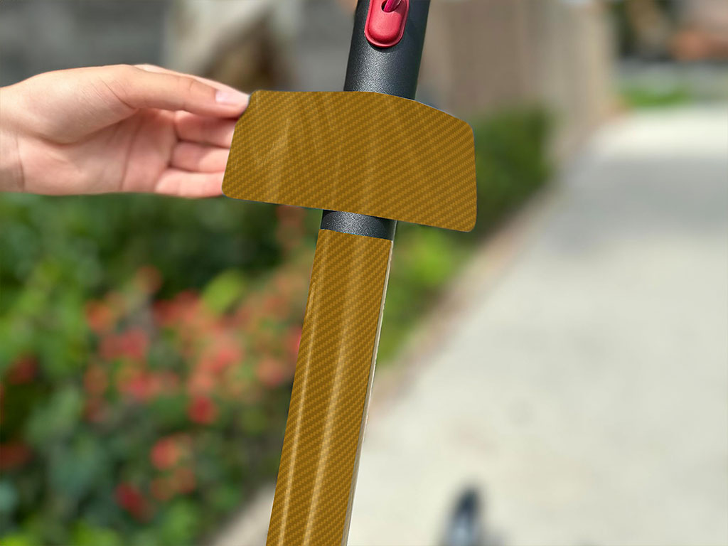 ORACAL 975 Carbon Fiber Gold Electric Kick-Scooter Wraps