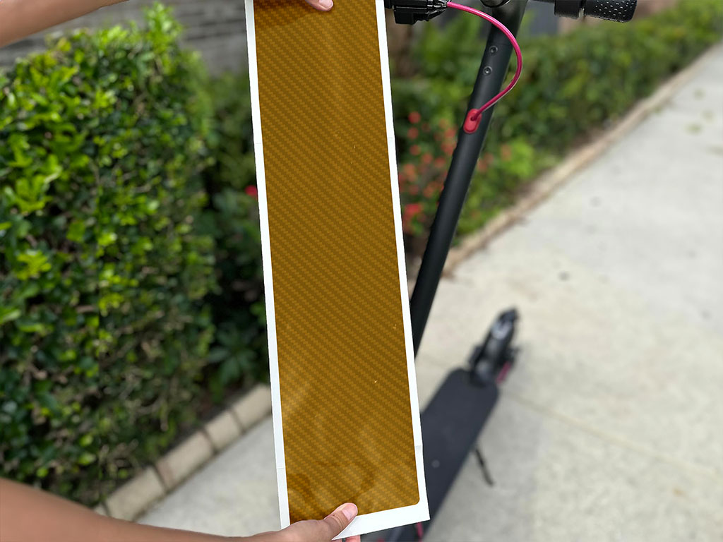 ORACAL 975 Carbon Fiber Gold DIY Electric Scooter Wraps