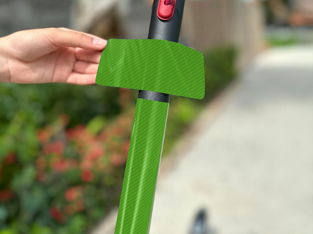 Rwraps 3D Carbon Fiber Green Electric Kick-Scooter Wraps