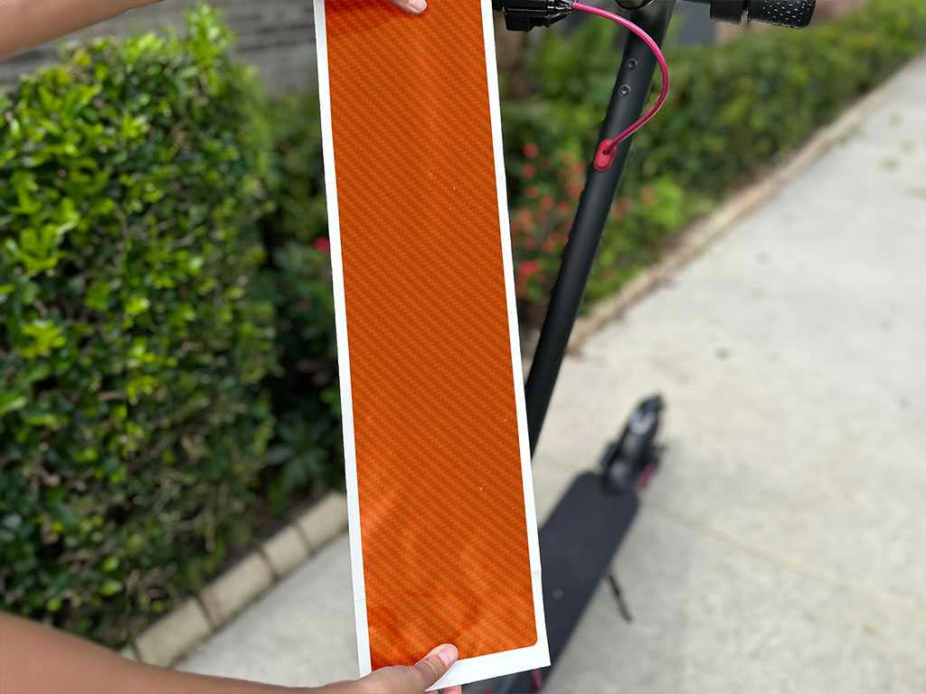 Rwraps 3D Carbon Fiber Orange DIY Electric Scooter Wraps