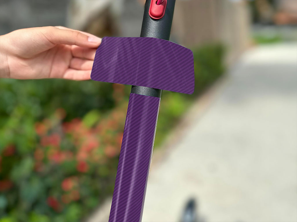 Rwraps 3D Carbon Fiber Purple Electric Kick-Scooter Wraps