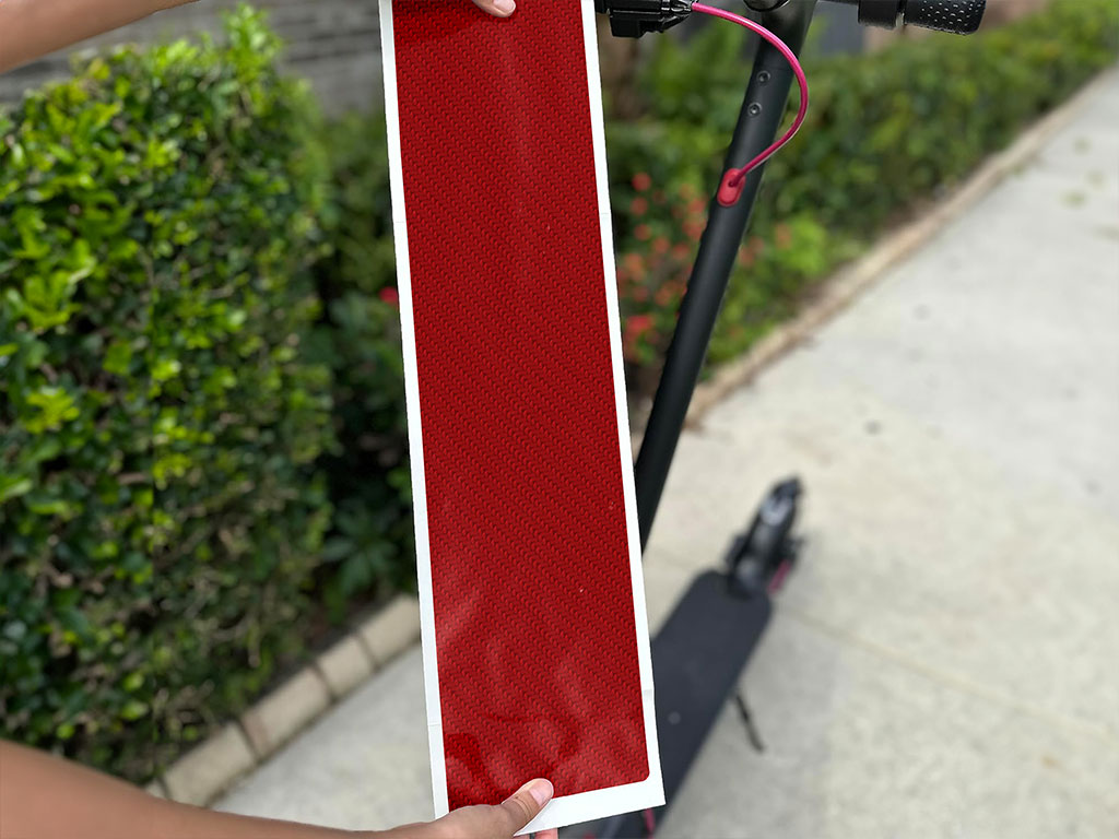 Rwraps 4D Carbon Fiber Red DIY Electric Scooter Wraps