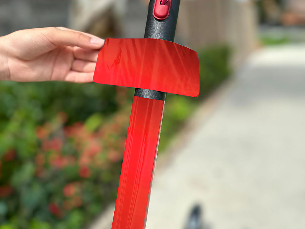 Rwraps Chrome Red Electric Kick-Scooter Wraps