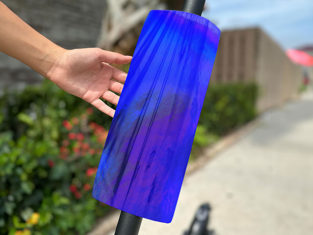 Rwraps Holographic Chrome Blue Neochrome Do-It-Yourself E-Scooter Wraps