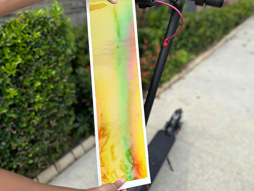 Rwraps Holographic Chrome Gold Neochrome DIY Electric Scooter Wraps