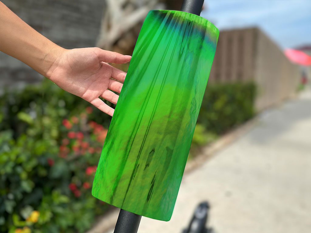 Rwraps Holographic Chrome Green Neochrome Do-It-Yourself E-Scooter Wraps