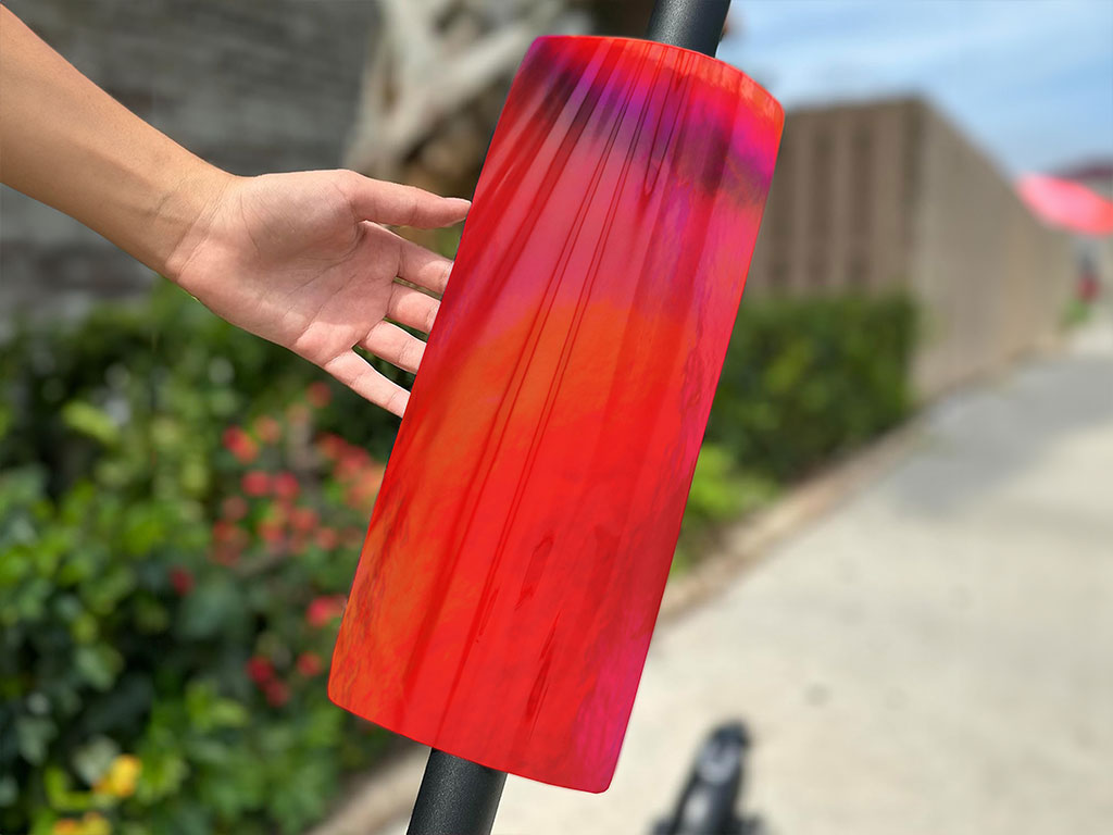 Rwraps Holographic Chrome Red Neochrome Do-It-Yourself E-Scooter Wraps