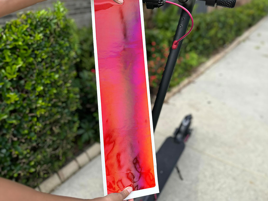 Rwraps Holographic Chrome Red Neochrome DIY Electric Scooter Wraps