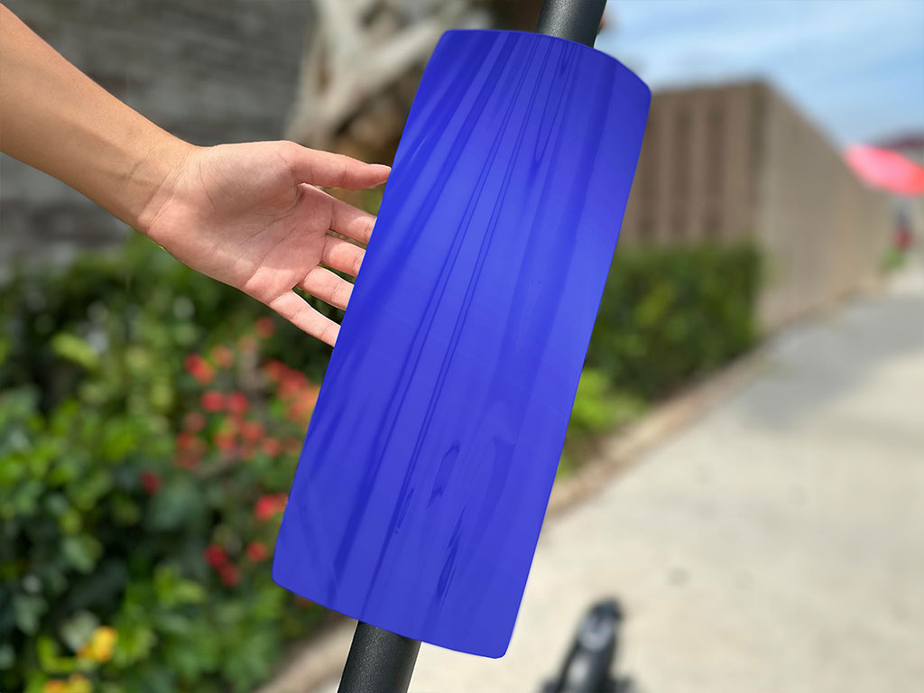 Rwraps Matte Chrome Blue Do-It-Yourself E-Scooter Wraps