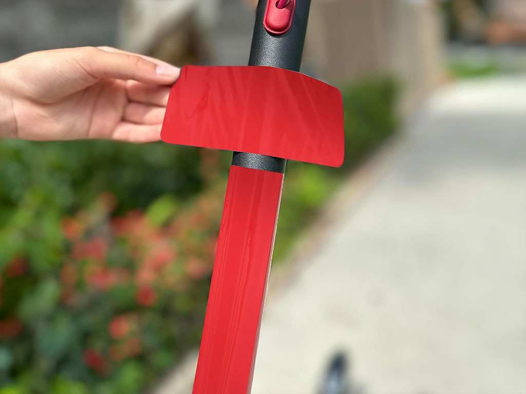 Rwraps Matte Chrome Red Electric Kick-Scooter Wraps