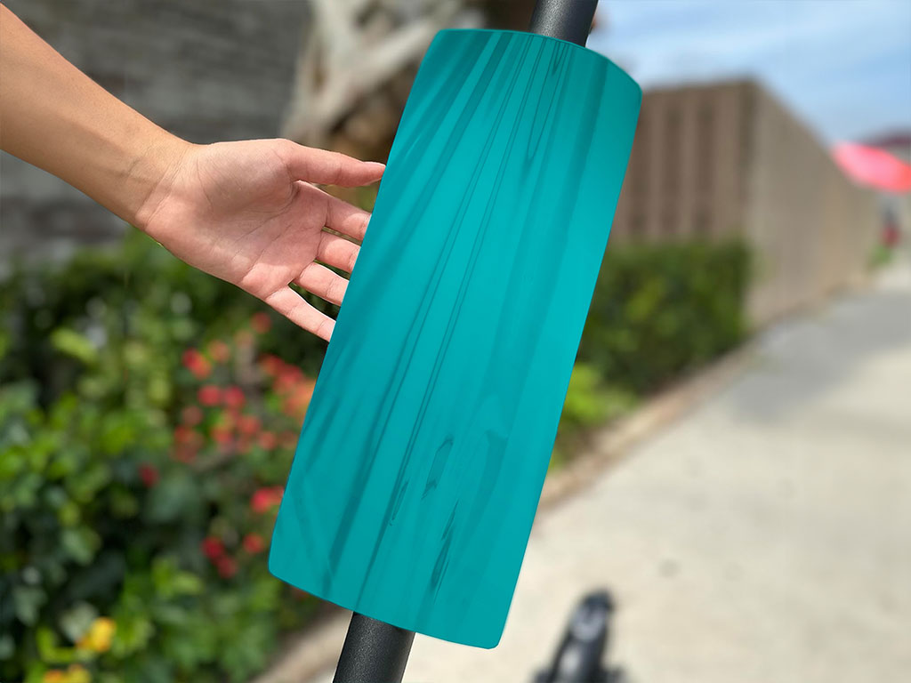 Rwraps Matte Chrome Teal Do-It-Yourself E-Scooter Wraps