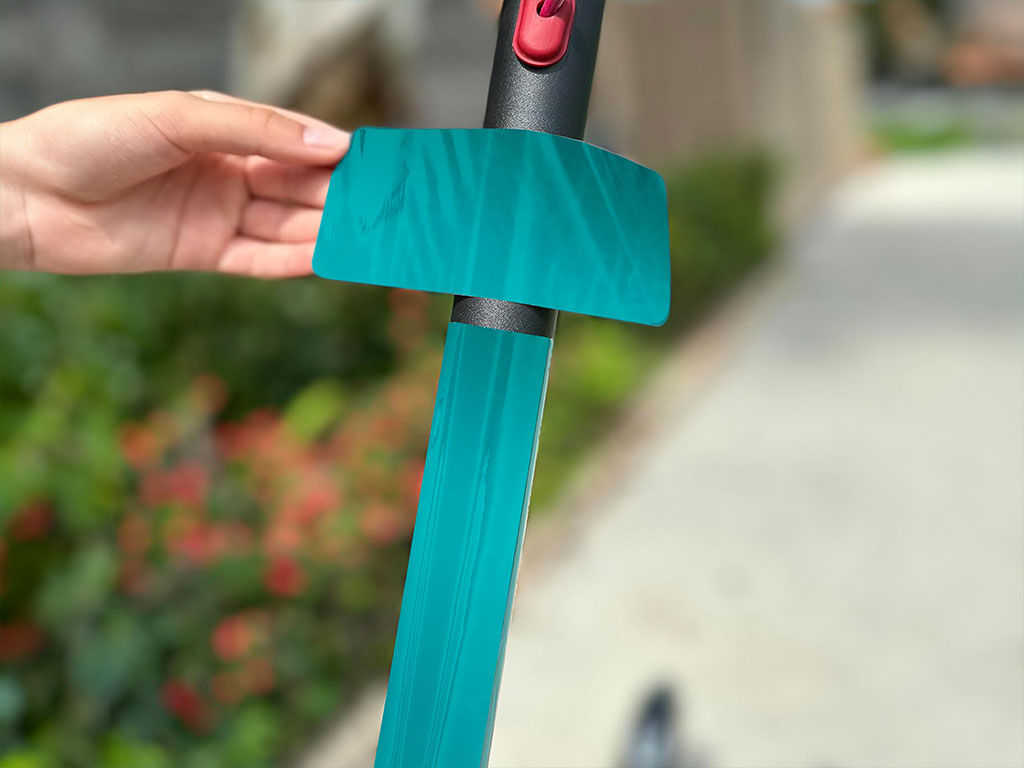 Rwraps Matte Chrome Teal Electric Kick-Scooter Wraps