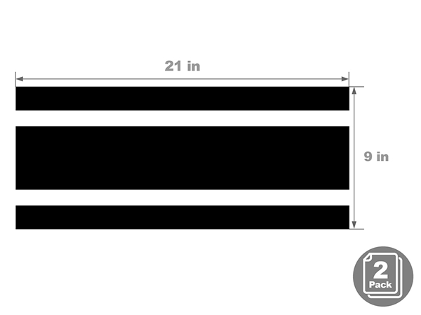 Triple Threat Fender Stripes Length Diagram