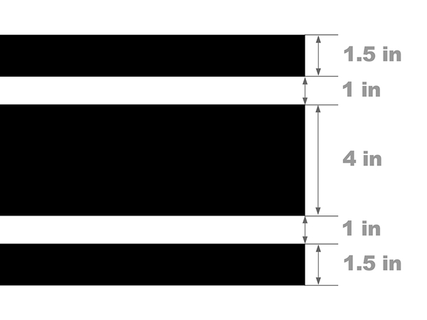 Triple Threat Fender Hash Mark Width Diagram