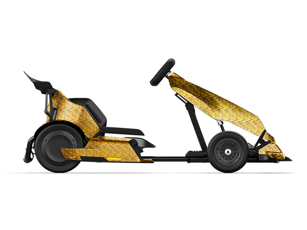 Rwraps™ 3D Carbon Fiber Gold (Digital) Go-Kart Wraps | Go-Cart Wraps