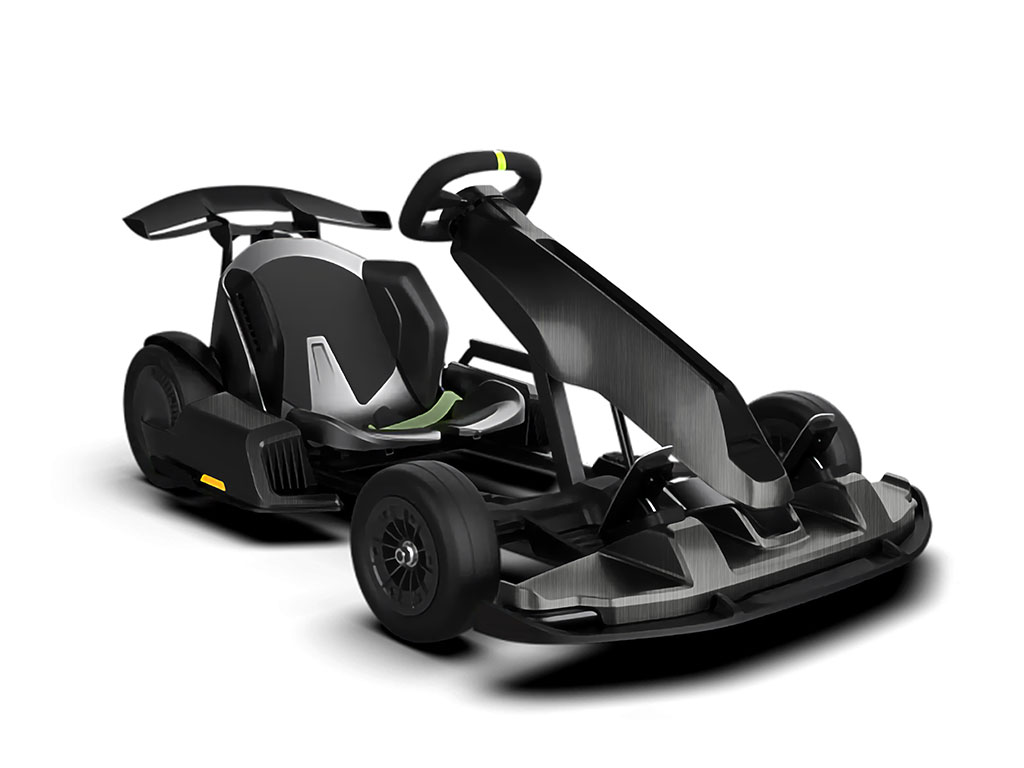 Rwraps Brushed Aluminum Black Go-Cart Wraps