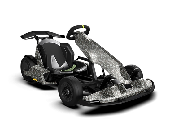 Rwraps Camouflage 3D Fractal Silver Go-Cart Wraps