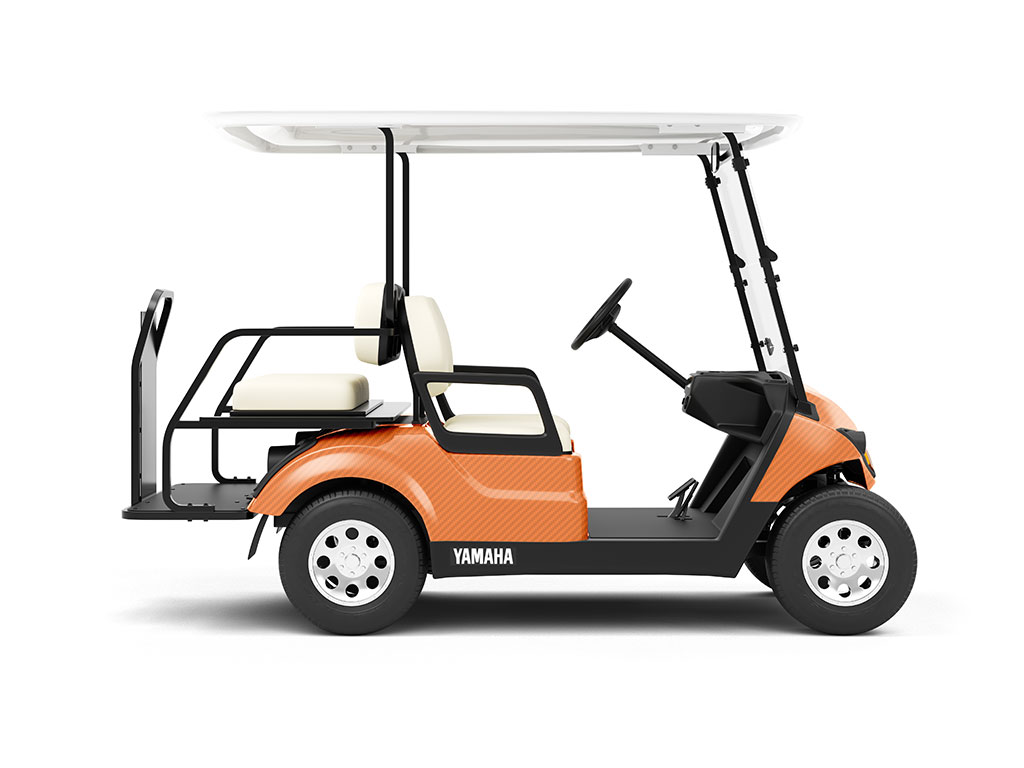 Rwraps 3D Carbon Fiber Orange Do-It-Yourself Golf Cart Wraps