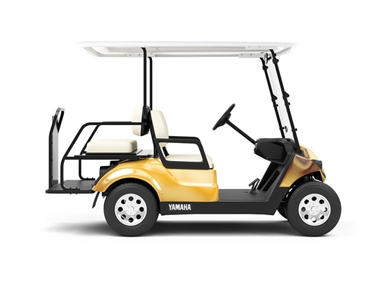 Rwraps Chrome Gold Do-It-Yourself Golf Cart Wraps