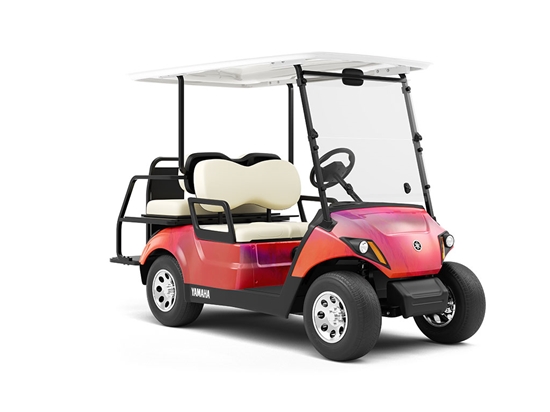 Rwraps™ Holographic Chrome Red Neochrome Vinyl Golf Cart Wrap