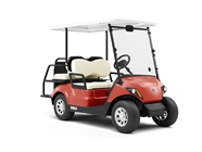 Rwraps™ Satin Metallic Flame Red Vinyl Golf Cart Wrap