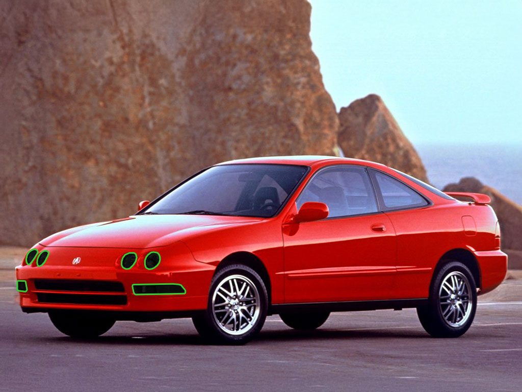 Acura Integra 1994-1997 Headlight Tint Location