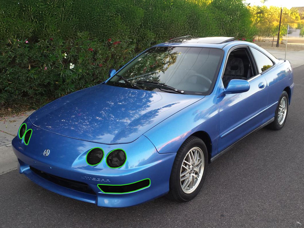 Acura Integra 1998-2001 Headlight Tint Location