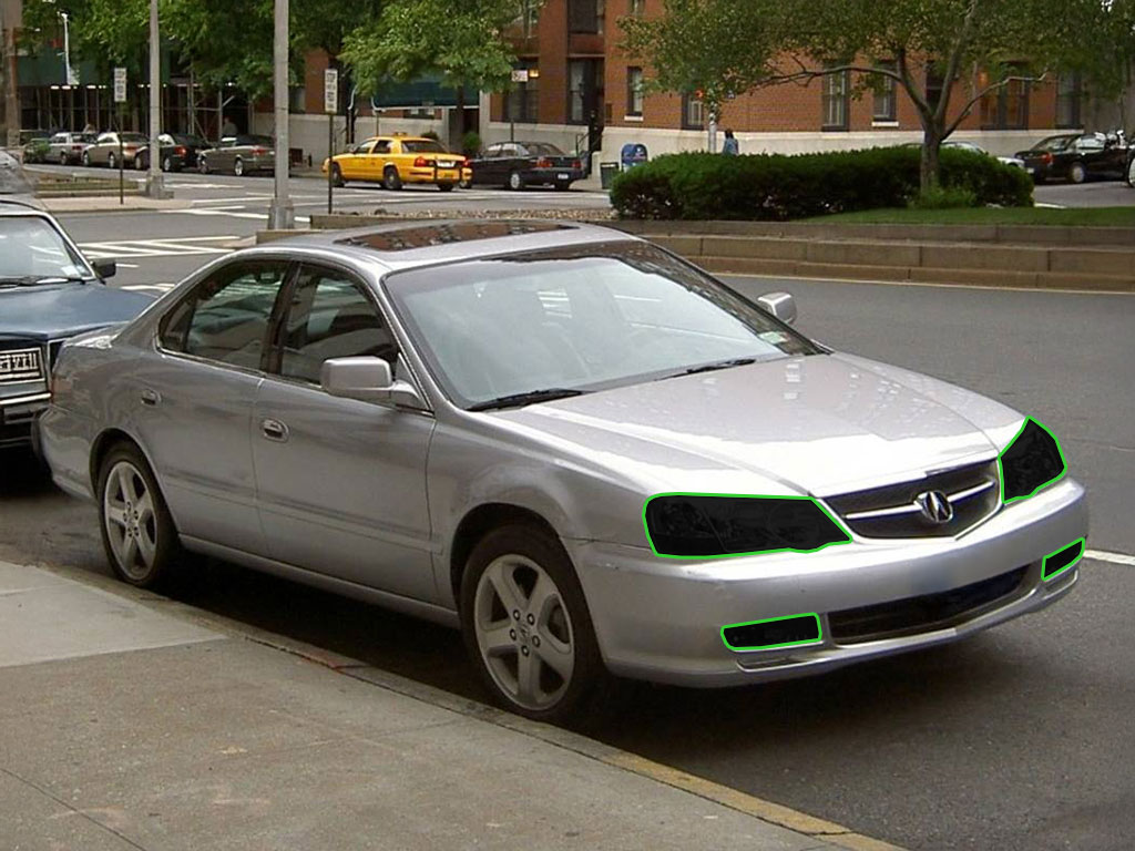 Acura RL 1999-2004 Headlight Tint Location