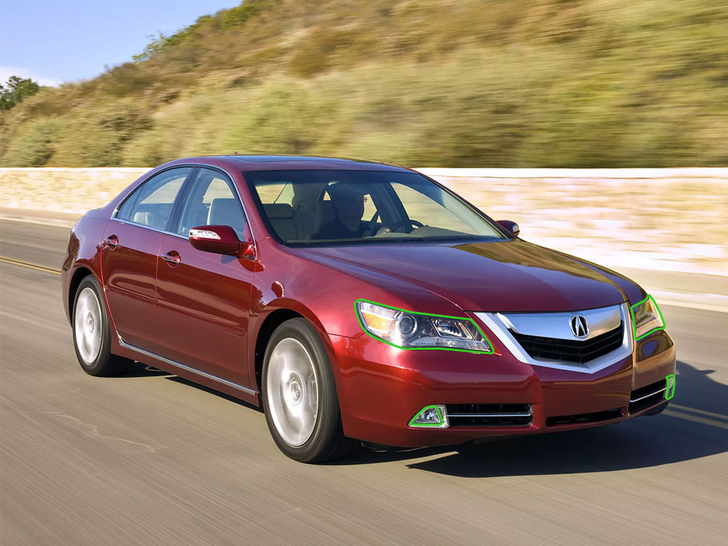 Acura RL 2005-2008 Headlight Protection Installation Location