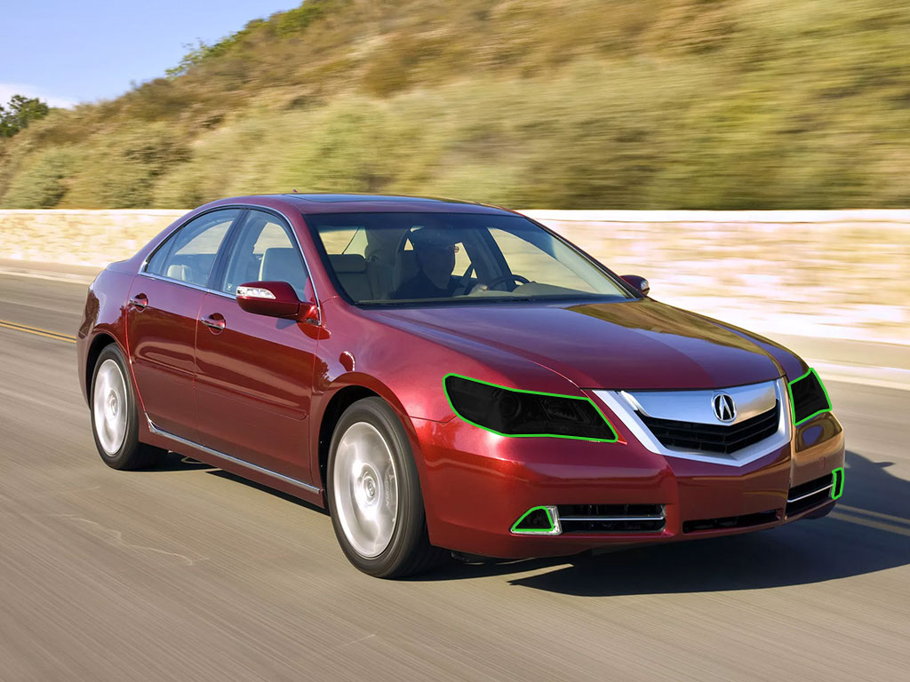 Acura RL 2005-2008 Headlight Tint Location