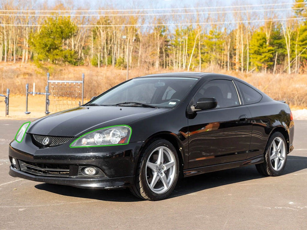 Acura RSX 2005-2006 Headlight Protection Installation Location