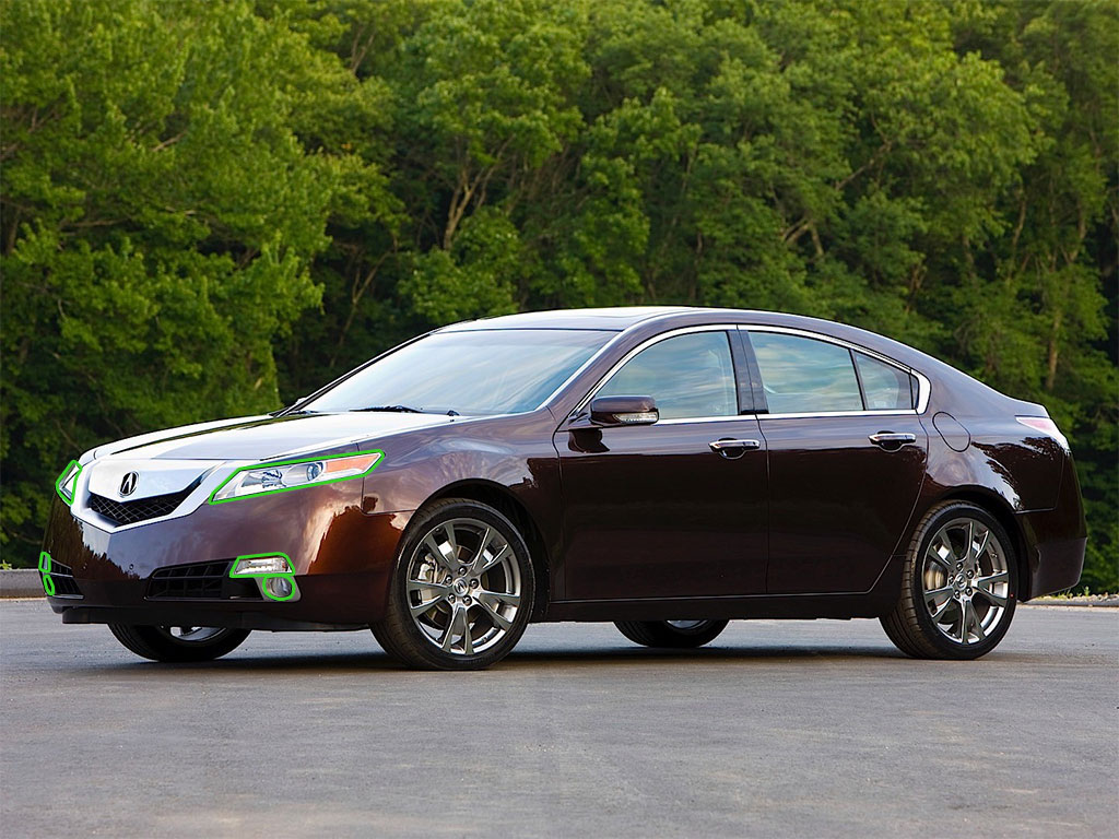 Acura TL 2004-2008 Headlight Protection Installation Location