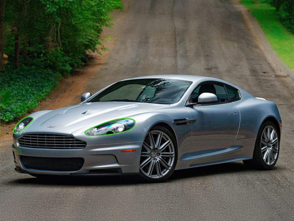 Aston Martin DBS 2009-2011 Headlight Protection Installation Location