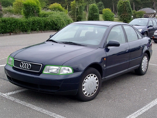 Audi A4 Sedan 1996-1998 Headlight Protection Installation Location