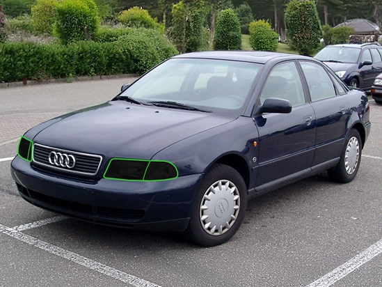 Audi A4 1996-1998 (Sedan) Headlight Tint Location