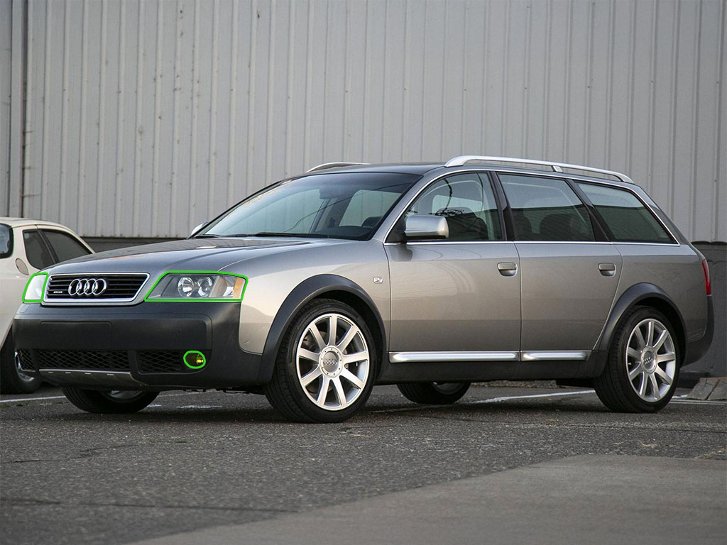 Audi Allroad 2001-2005 Headlight Protection Installation Location