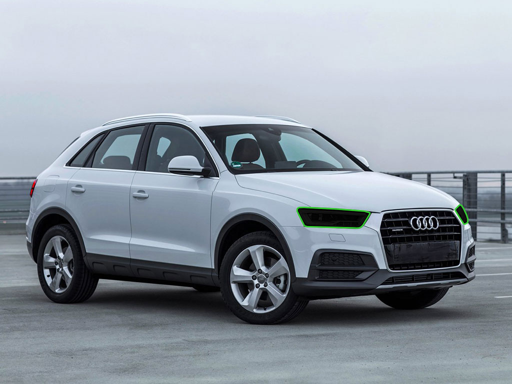 Audi Q3 2015-2018 Headlight Tint Location