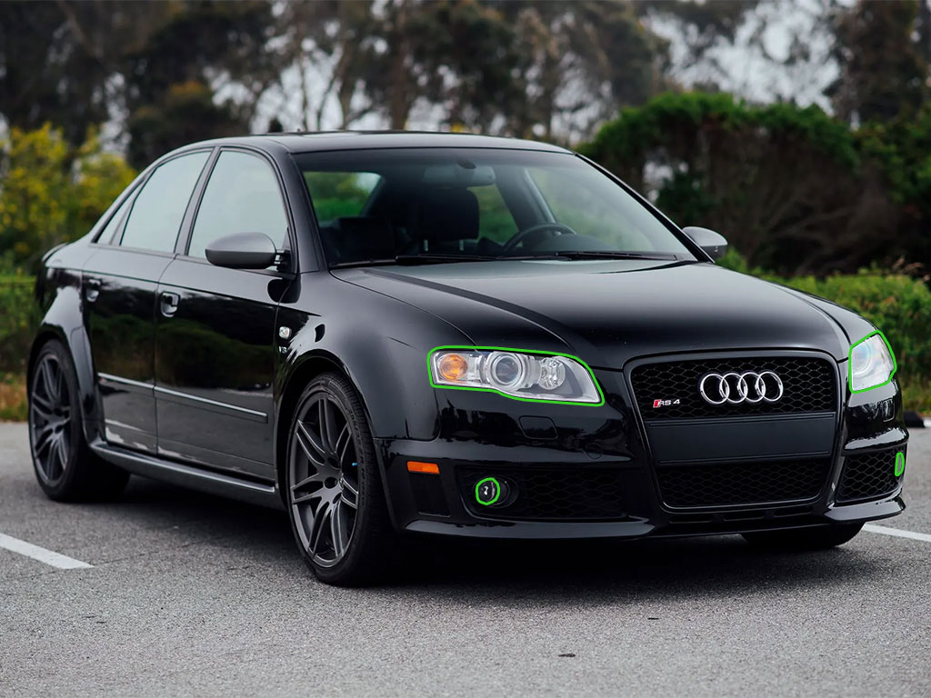 Audi RS4 2007-2008 Headlight Protection Installation Location