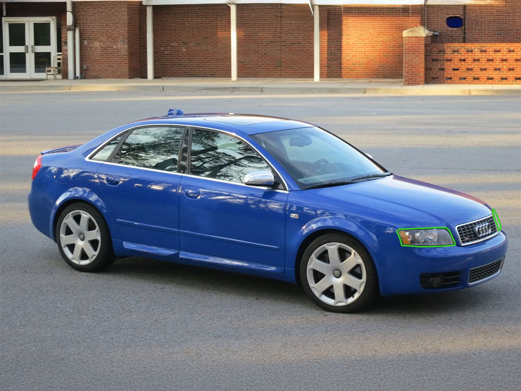 Audi S4 2004-2004 Headlight Protection Installation Location