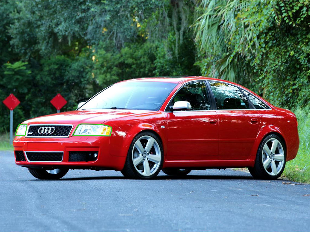 Audi S6 2002-2003 Headlight Protection Installation Location